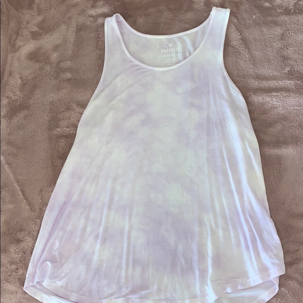 Small Purple/White American Eagle Tank Top